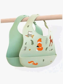 A Little Lovely Company Silikonehagesmæk 2-pak, Skovens Venner