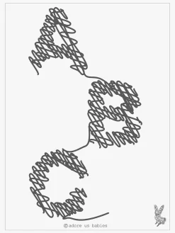 Adore Us Babies Plakat ABC 40x30, Hvid