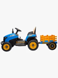 Alex's Garage Eltraktor med Trailer, Blå