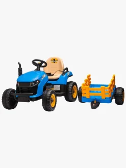 Alex's Garage Eltraktor med Trailer, Blå