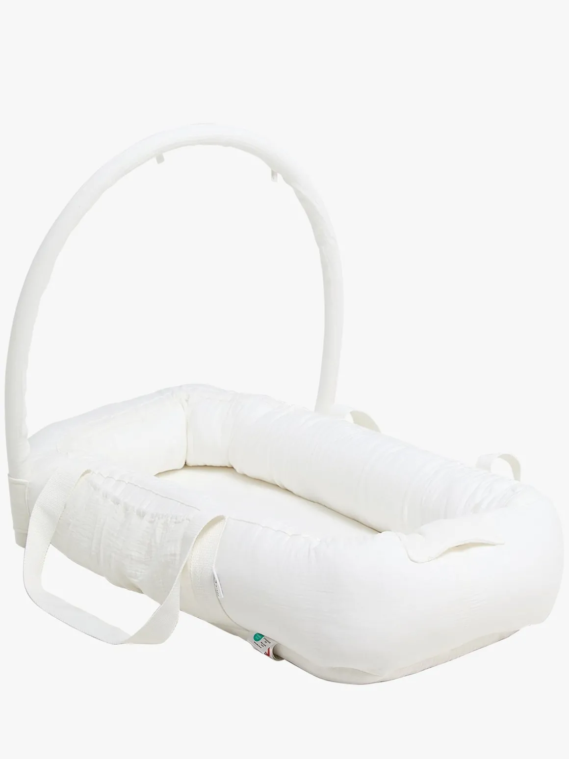 Alice & Fox ALBA Babynest med Håndtag, White Muslin
