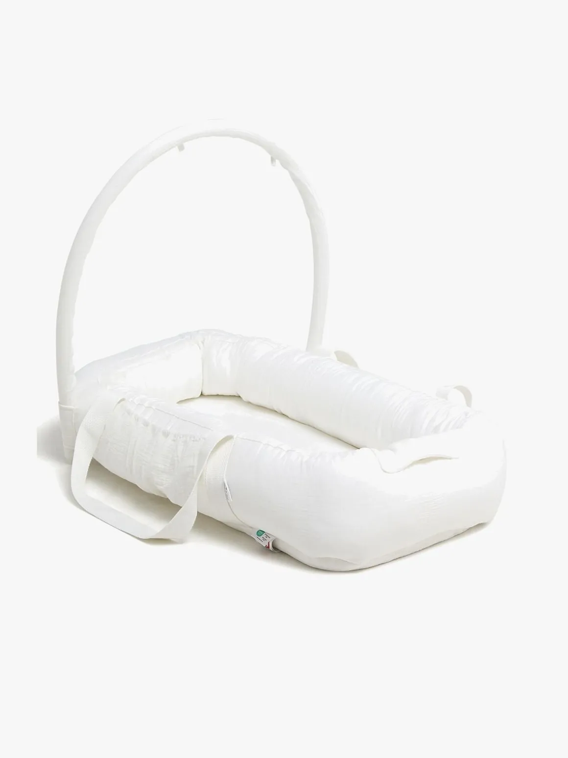 Alice & Fox ALBA Babynest med Håndtag, White Muslin