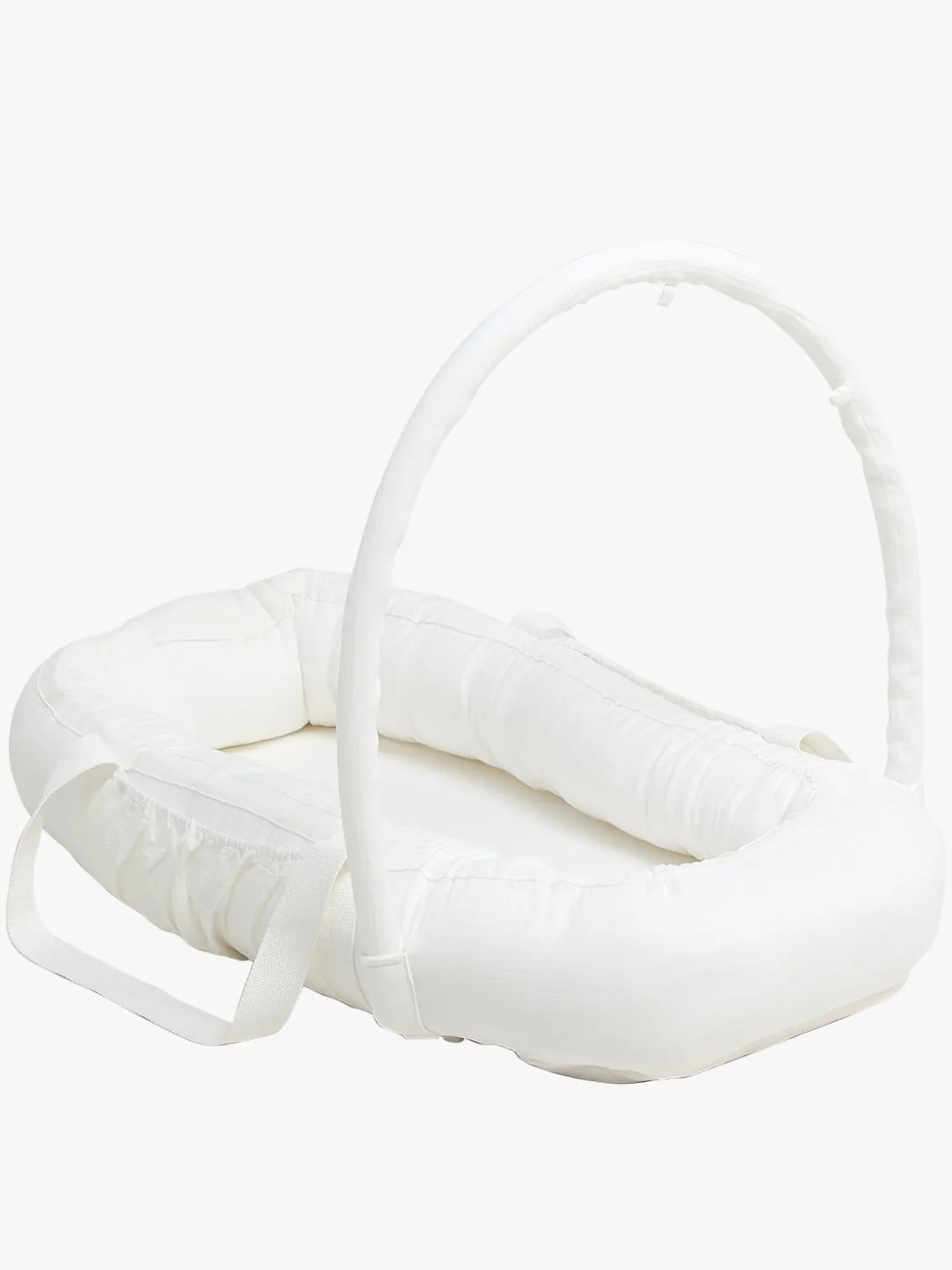 Alice & Fox ALBA Babynest med Håndtag, White Muslin