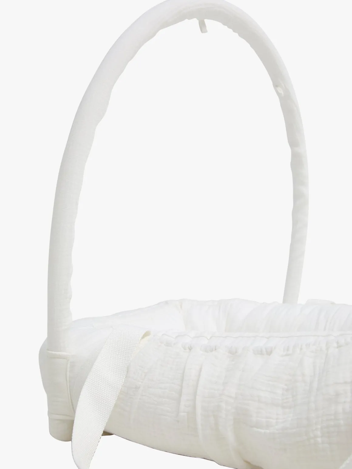 Alice & Fox ALBA Babynest med Håndtag, White Muslin