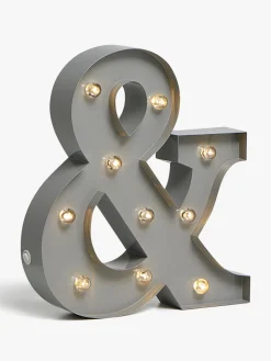 Alice & Fox Bogstavslampe &, Grå