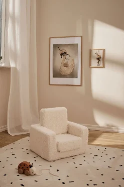 Alice & Fox Cubbie  Foldbar Lænestol, White Teddy