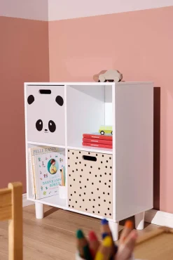 Alice & Fox DELTA Bogreol med Opbevaringskasse, Hvid