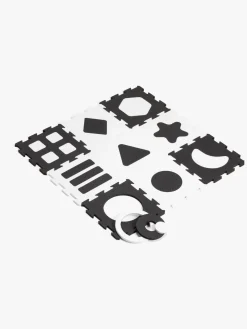 Alice & Fox Legetæppe m. 9 Brikker 32x32, Sort/Hvid