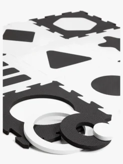 Alice & Fox Legetæppe m. 9 Brikker 32x32, Sort/Hvid