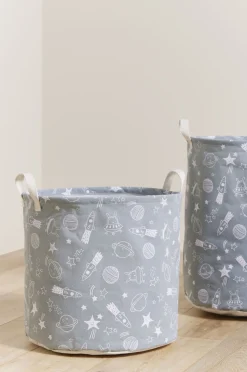Alice & Fox Opbevaringskurv 2-pak Space, Grey/white