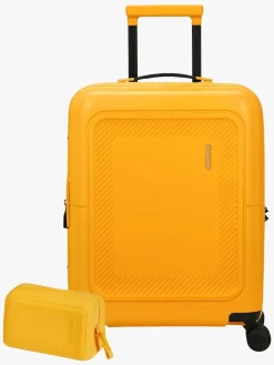American Tourister Dashpop Kuffert 41-47L & Toilettaske POP, Golden Yellow