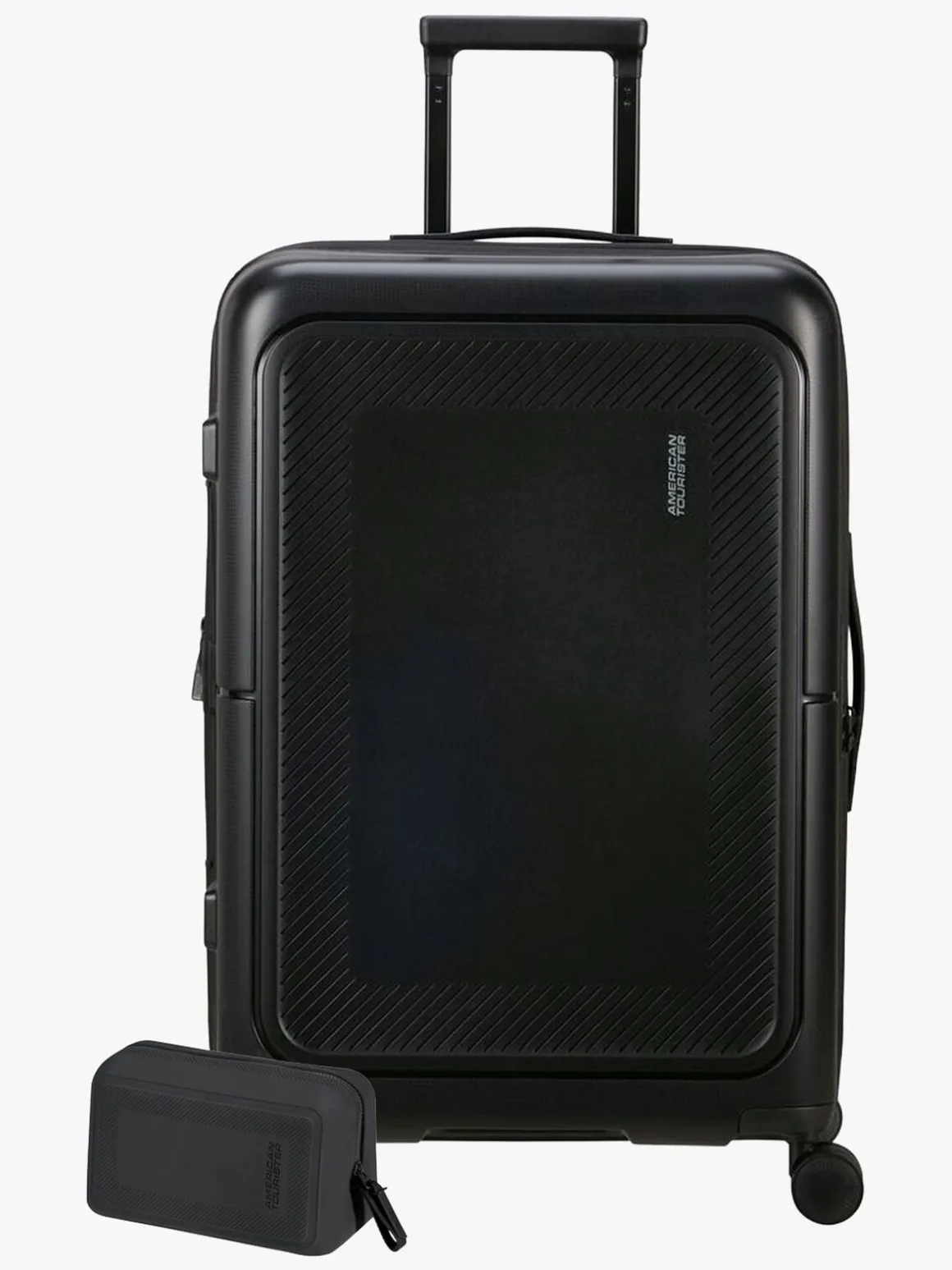 American Tourister Dashpop Kuffert 76-84L & Toilettaske POP, True Black