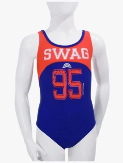 Aquarapid Level Badedragt, Blå/Orange