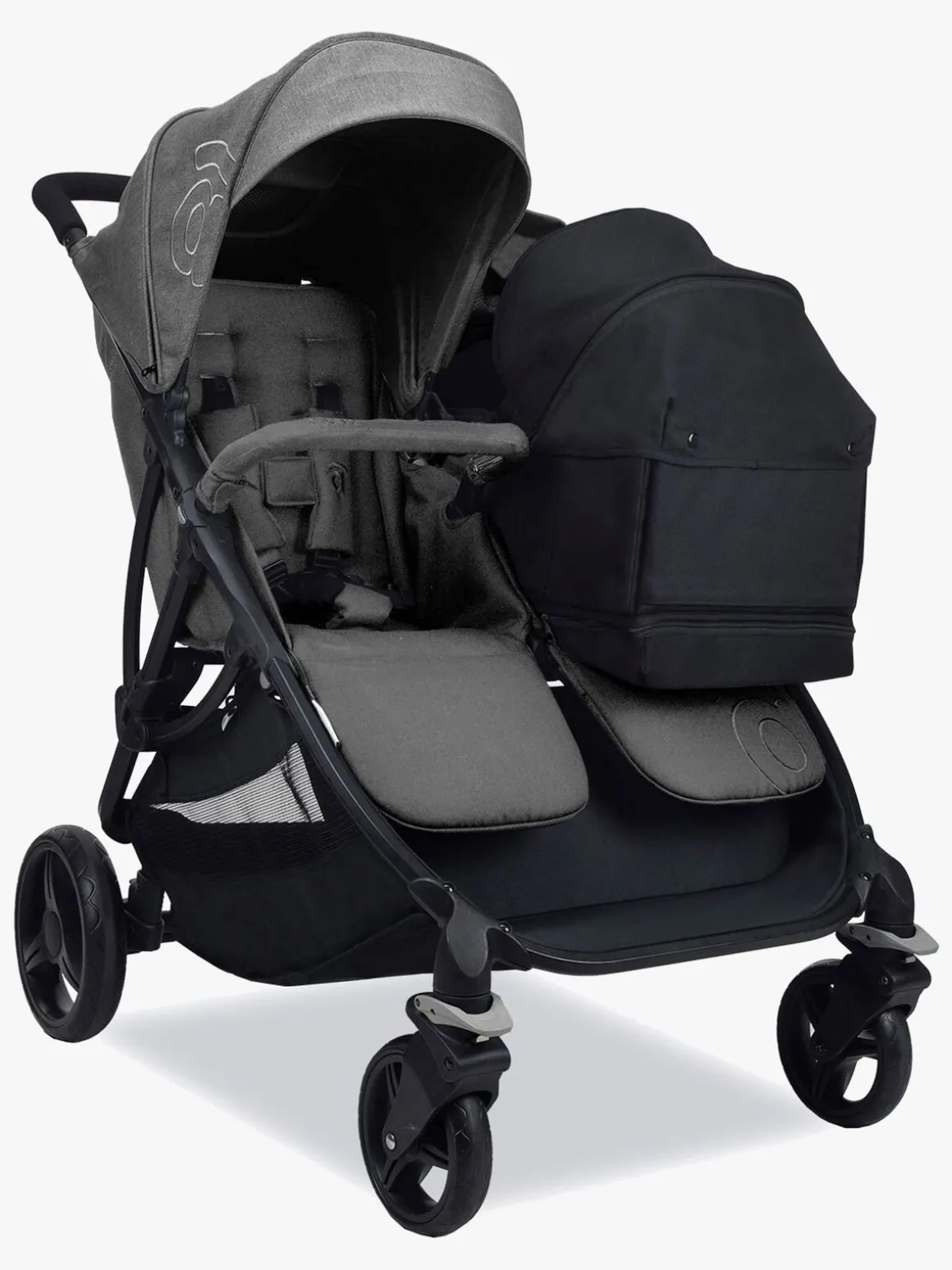 Asalvo Bro Tvillingevogn, Grey