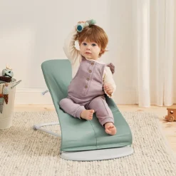 BabyBjörn Balance Soft Skråstol Woven Jersey, Grøn/Grå