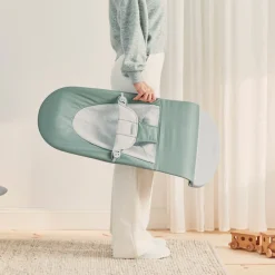 BabyBjörn Balance Soft Skråstol Woven Jersey, Grøn/Grå