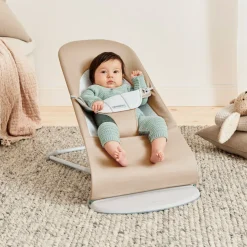 BabyBjörn Balance Soft Skråstol Woven Jersey, Beige/Grå