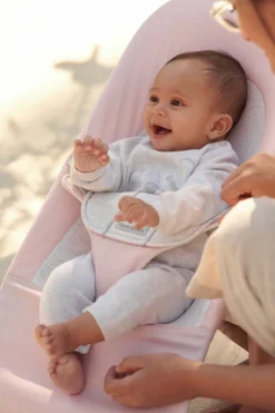 BabyBjörn Balance Soft Skråstol Woven Jersey, Lyserød/Grå