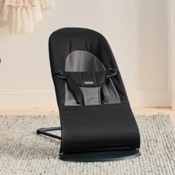 BabyBjörn Balance Soft Skråstol Woven, Sort/Mørkegrå