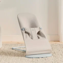 BabyBjörn Bliss Skråstol 3D Jersey inkl. Sjove Øjne, Lysbeige/Pastel