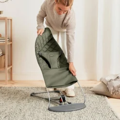 BabyBjörn Bliss Skråstol Woven Classic Quilt, Mørkegrøn