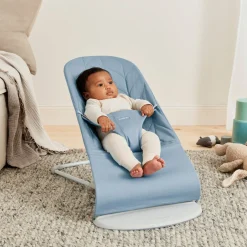 BabyBjörn Bliss Skråstol Woven Bladmønstret Quilt, Blå