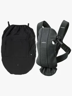 Babybjörn Bæresele Mini 3D Jersey inkl. Regnslag, Sortgrå