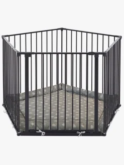 BabyDan Kravlegård Flex inkl. Legetæppe Sort