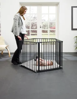 BabyDan Kravlegård Flex inkl. Legetæppe Sort