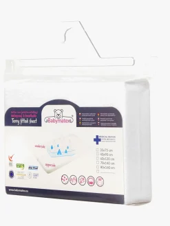 BabyMatex Frotte Vandtæt Stræklagen til Tremmeseng 40 x 90 cm, Hvid