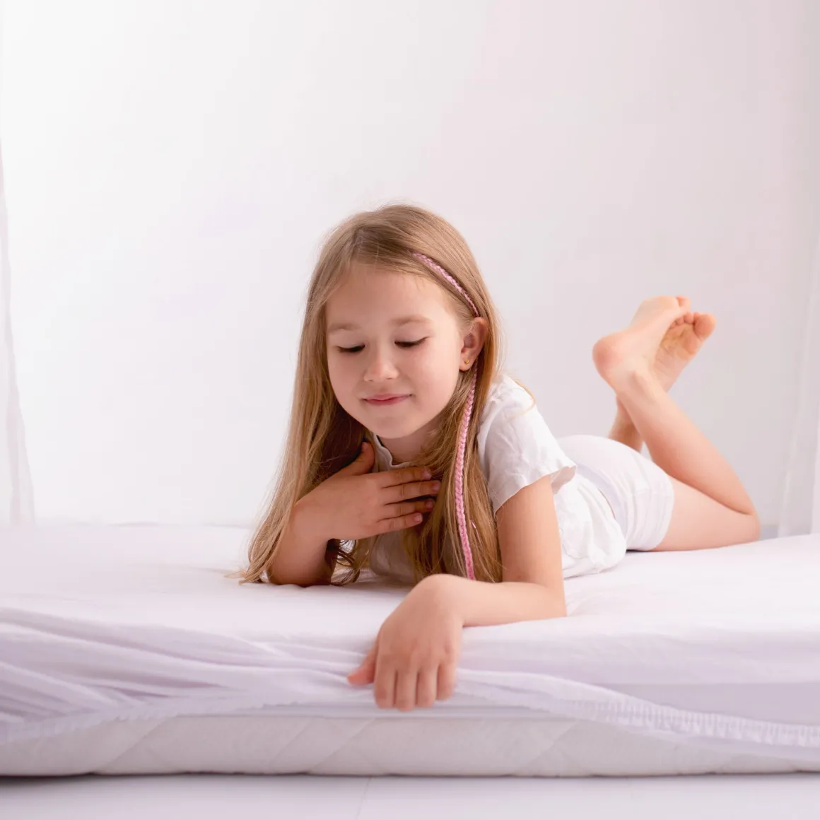 BabyMatex Jersey Stræklagen til Børnesenge 80 x 160 cm, Hvid