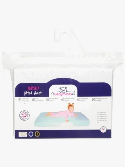 BabyMatex Jersey Stræklagen til Børnesenge 90 x 190 cm, Hvid