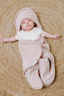 Baby's Only Hooded Baby Tæppe med Fødder Cozy, Old Pink