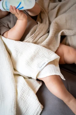 Baby's Only 65x65 Tæppe/ Stofble i Musselin 2-pak, Tender Beige