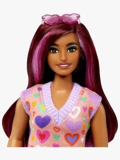 Barbie Fashionistas Dukke med Hjertemønstret Sweaterkjole