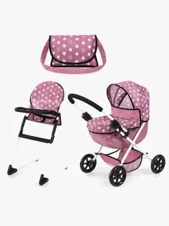 Bayer Design Cosy Sæt Dukkevogn, Pink