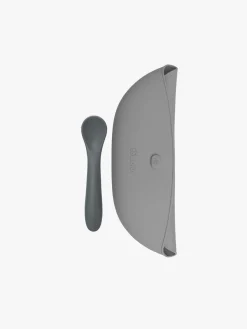 bblüv Hagesmækstallerkener & Ske, Aqua/Grey