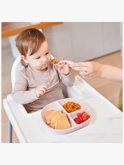 b.box Tallerken med Låg Silikone, Blush