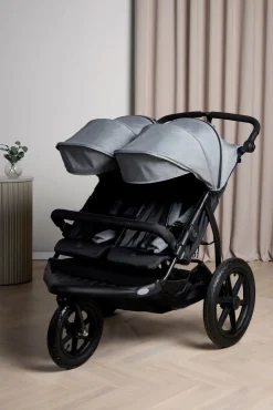 Beemoo Activity Twin Søskendevogn, Black/Dark Grey