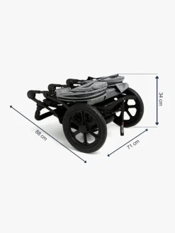 Beemoo Activity Twin Søskendevogn, Black/Dark Grey