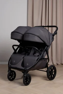 Beemoo BFF60 2 Søskendevogn inkl. Liggedele, Fog Grey