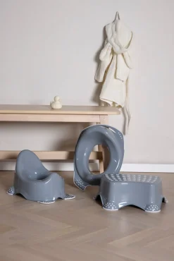 Beemoo CARE Anti-Slip Potte, Toiletsæde & Skammel, Grå