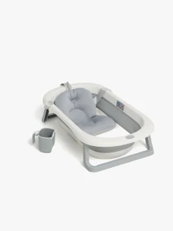 Beemoo CARE Assist Badekar inkl. Badestøtte & Skyllekande, White/Grey