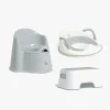 Beemoo CARE Assist Potte, Toiletsæde & Skammel, White/Grey