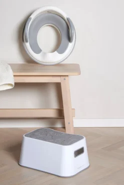 Beemoo CARE Assist Toiletsæde & Skammel, White/Grey