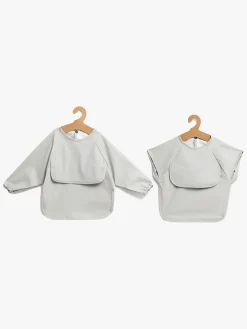 Beemoo CARE Bib Hagesmæk 2-pak, Light Grey