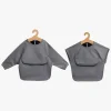 Beemoo CARE Bib Hagesmæk 2-pak, Dark Grey