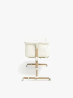 Beemoo CARE Calm Bedside Crib, Nature/White