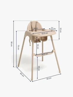 Beemoo CARE Eat Højstol, Truffle Beige