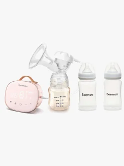 Beemoo CARE Single Elektrisk Brystpumpe inkl. Modermælksflaske 240 ml 2-pak